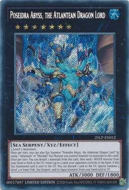 Poseidra Abyss, the Atlantean Dragon Lord - 25LP-EN012 - Secret Rare 1st Edition