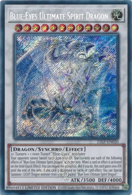 Blue-Eyes Ultimate Spirit Dragon - 25LP-EN020 - Emblazoned Secret Rare 1st Edition