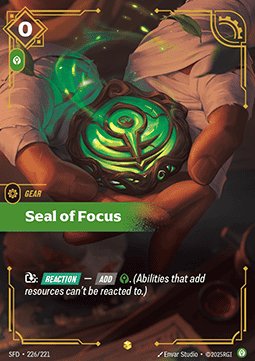 Seal of Focus - 226/221 - Showcase