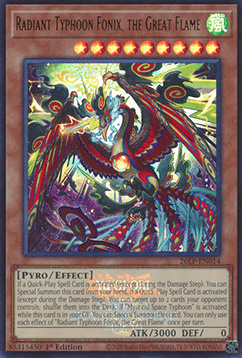 Radiant Typhoon Fonix, the Great Flame - 26LP-EN014 - Emblazoned Ultra Rare 1st Edition