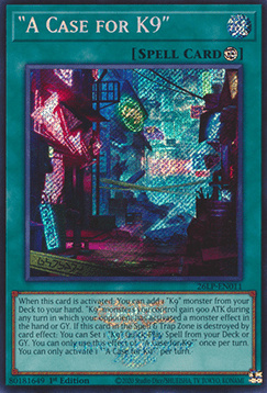 A Case for K9 - 26LP-EN011 - Emblazoned Secret Rare 1st Edition