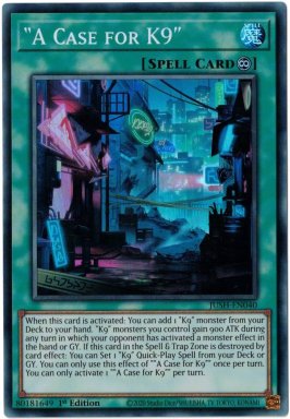"A Case for K9" - JUSH-EN040 - Super Rare 1st Edition