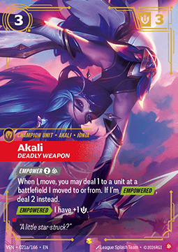 Akali, Deadly Weapon - 021a/166 - Showcase