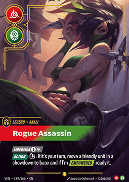 Akali, Rogue Assassin - 189/166 - Showcase
