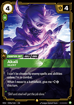 Akali, Silent - 038a/166 - Showcase