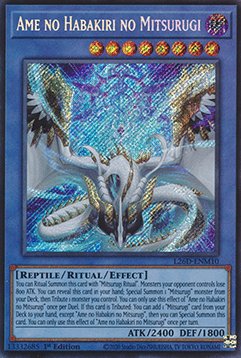 Ame no Habakiri no Mitsurugi - L26D-ENM10 - Secret Rare 1st Edition