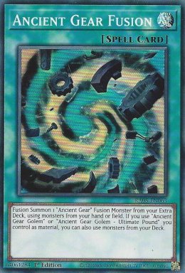 Ancient Gear Fusion - RA05-EN063 - Super Rare 1st Edition