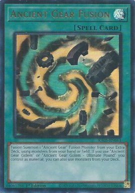 Ancient Gear Fusion - RA05-EN063 - Ultra Rare 1st Edition