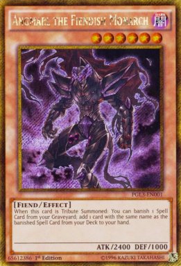 Angmarl the Fiendish Monarch - PGL3-EN001 - Gold Secret Rare - 1st Edition