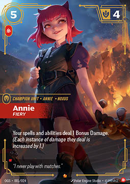 Annie, Fiery 001/024 - Epic Non Foil