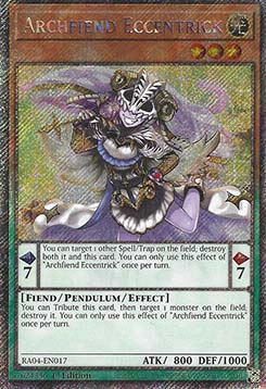 Archfiend Eccentrick - RA04-EN017 - Platinum Secret Rare 1st Edition