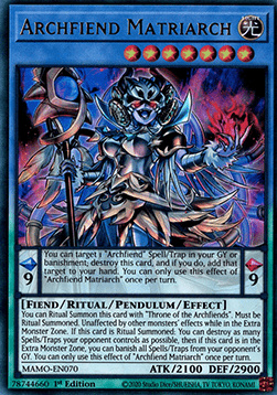Archfiend Matriarch - MAMO-EN070 - Ultra Rare 1st Edition