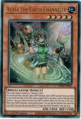 Aussa the Earth Channeler - CH02-EN012 - Ultra Rare 1st Edition