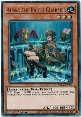 Aussa the Earth Charmer(New artwork) - CH02-EN004 - Ultra Rare 1st Edition