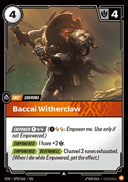 Baccai Witherclaw - 078/166 - Uncommon