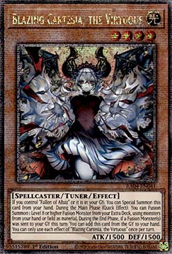 Blazing Cartesia, the Virtuous (new artwork) - RA04-EN041 - Quarter Century Secret Rare 1st Edition