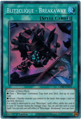 Blitzclique - Breakaway - CORI-EN051 - Super Rare 1st Edition