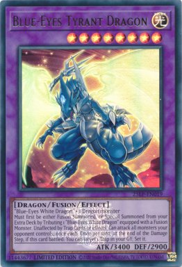 Blue-Eyes Tyrant Dragon - 25LP-EN019 - Emblazoned Ultra Rare 1st Edition