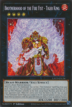 Brotherhood of the Fire Fist - Tiger King - LAVD-ENL36 - Secret Rare 1st Edition