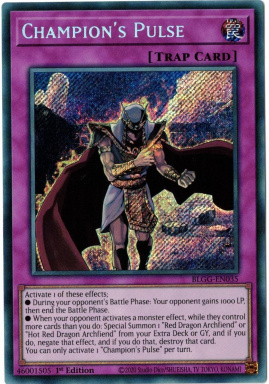 Champion's Pulse - BLGG-EN035 - Secret Rare 1st Edition