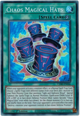 Chaos Magical Hats - CORI-EN046 - Super Rare 1st Edition