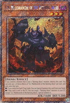Cir, Malebranche of the Burning Abyss - RA04-EN235 - Platinum Secret Rare 1st Edition