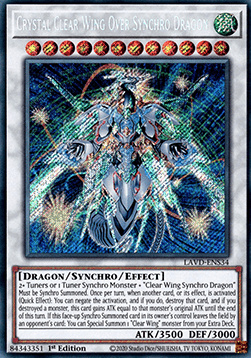 Crystal Clear Wing Over Synchro Dragon - LAVD-ENS34 - Secret Rare 1st Edition