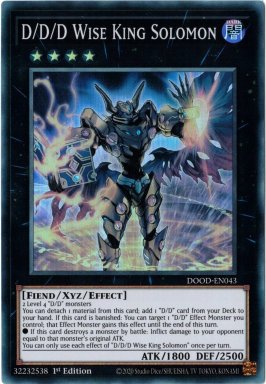 D/D/D Wise King Solomon - DOOD-EN043 - Super Rare 1st Edition