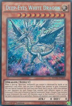 Deep-Eyes White Dragon - MVP1-ENS05 - Secret Rare 1st Edition - Yu