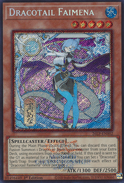 Dracotail Faimena - 26LP-EN002 - Emblazoned Secret Rare 1st Edition