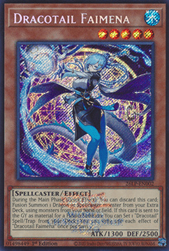 Dracotail Faimena(Alternate Art) - 26LP-EN002 - Emblazoned Secret Rare 1st Edition