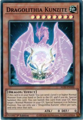 Dragolithia Kunzite - ALIN-EN100 - Super Rare 1st Edition