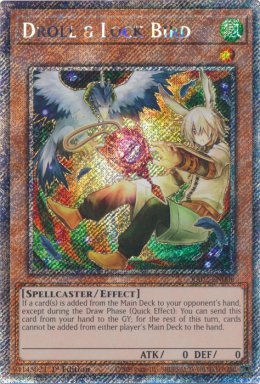 Droll & Lock Bird(alternate art) - RA02-EN006 Platinum Secret Rare 1st Edition