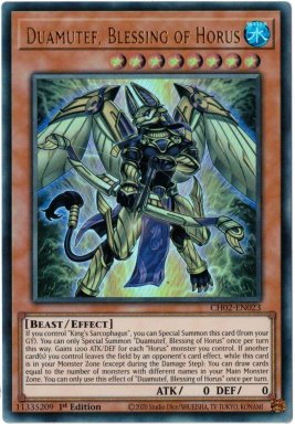 Duamutef, Blessing of Horus - CH02-EN023 - Ultra Rare 1st Edition