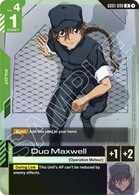 Duo Maxwell  - Gundam Promotional Cards - GD01-090 - Foil