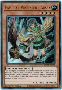 Familiar-Possessed - Aussa (alternate artwork) - CH02-EN008 - Ultra Rare 1st Edition