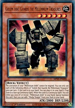 Golem that Guards the Millennium Treasures - MP25-EN208 - Ultra Rare 1st Edition