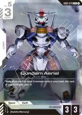 Gundam Aerial - Gundam Promotional Cards - GD01-070 - Foil