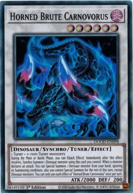 Horned Brute Carnovorus - DOOD-EN098 - Super Rare 1st Edition