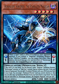Horoscope Sorcerer, the Stargazer Magician - MAMO-EN014 - Ultra Rare 1st Edition