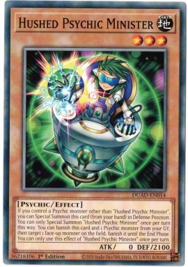 Hushed Psychic Minister - DUAD-EN014 - Common 1st Edition