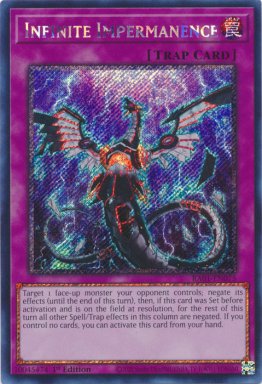 Yu-Gi-Oh! TCG - 3x Infinite Impermanence PLAYSET (SDWD-EN031) - 1st Edition, Near Mint Or Better Condition 7 thumbnail image