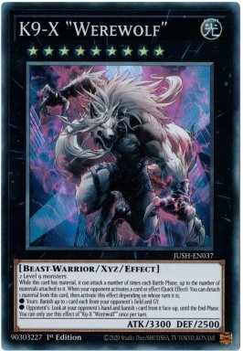 K9-X "Werewolf" - JUSH-EN037 - Super Rare 1st Edition