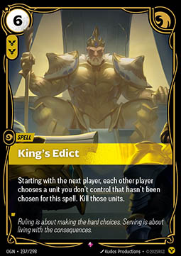 King's Edict - 237/298 - Rare