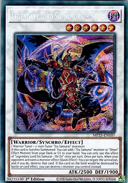 Legendary Lord Six Samurai - Shi En - MP25-EN107 - Prismatic Secret Rare 1st Edition