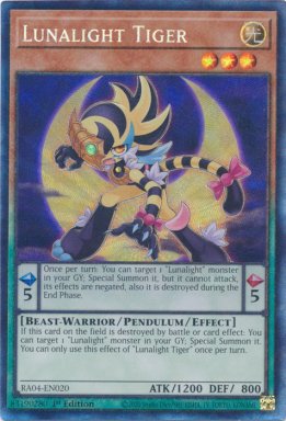 Lunalight Tiger - RA04-EN020 - Collector's Rare 1st Edition
