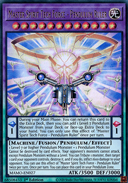 Master Spirit Tech Force - Pendulum Ruler - MAMO-EN027 - Ultra Rare 1st Edition