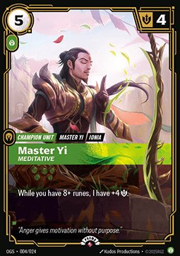Master Yi, Meditative - 004/024 - Rare (P)
