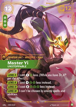 Master Yi, Unstoppable  - 059/219 - Epic