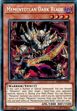 Mementotlan Dark Blade - MP25-EN145 - Prismatic Secret Rare 1st Edition